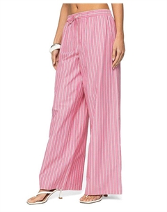 Широкие брюки Maggy в полоску, розовый Edikted