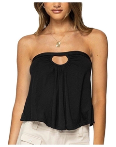 Топ Vera с вырезом-замочком и открытой спиной, черный Edikted
