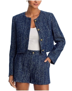 Твидовый пиджак свободного кроя, синий Frame