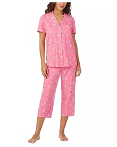 Женский короткий комплект пижамы с короткими рукавами, оранжевый Cuddl duds