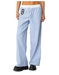 Брюки Erez с контрастной полосой на талии, синий Edikted