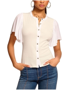 Кофта Colette с рукавами-крылышками, слоновая кость/кремовый Ramy brook