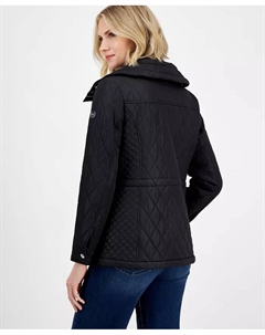 Укороченный стеганый анорак с длинными рукавами, черный Michael kors