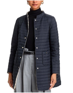 Матовая и глянцевая двусторонняя пуховая куртка, синий Herno