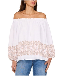 Топ с открытыми плечами, белый Vince camuto