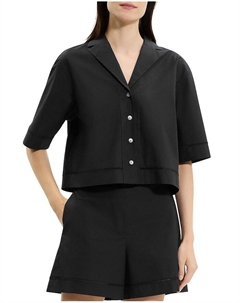 Короткий рукав Боксовидная рубашка, черный Theory