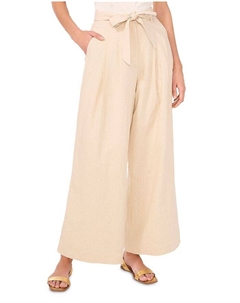 Широкие брюки с завязкой на талии, слоновая кость/кремовый Vince camuto