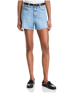 Джинсовые шорты с высокой посадкой Dani в потертом стиле Aniyah, синий Paige