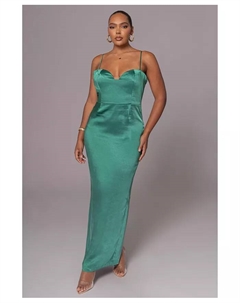 Женское платье макси Moment In Time, зеленый Jluxlabel