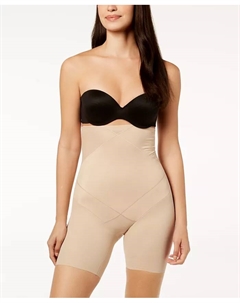 Утягивающие шорты с высокой талией Instant Tummy Tuck Extra Firm для стройности бедер 2419, коричневый/бежевый Miraclesuit