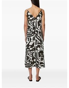 Платье миди с абстрактным принтом, черный Marc o'polo