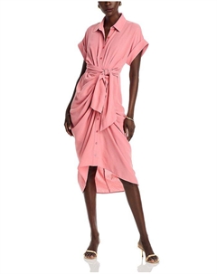 Тори Платье-рубашка с запахом, розовый Steve madden