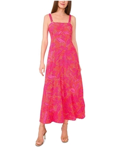 Платье макси с квадратным вырезом, розовый Vince camuto