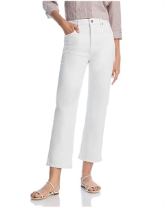 Джинсы The Ruler High Rise Crop в цвете Au Natural Clean, белый Frame