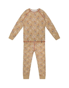 Женский взрослый комплект семейной пижамы на Рождество Two Piece, желтый Deux par deux