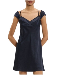 Короткое платье-ками с рукавами Peek, синий Theory