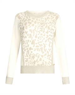 Джемпер с анималистичным принтом, белый Liu jo