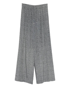 Брюки с пайетками в елочку, черный Ermanno scervino