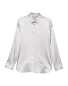 Атласная рубашка на пуговицах, серый Ermanno scervino