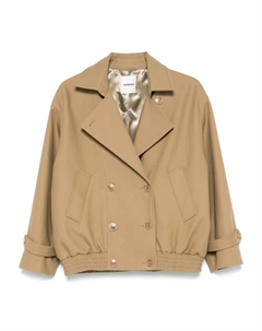 Короткий тренч, нейтральный Sandro