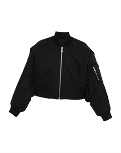 Укороченная куртка-бомбер на молнии от, черный Jean paul gaultier