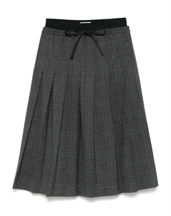 Юбка миди со складками, серый Sandro