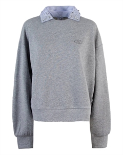 Толстовка с декорированным воротником, серый Liu jo