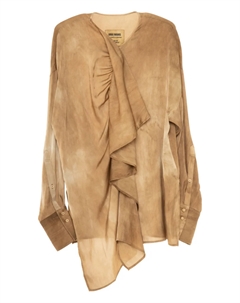 Асимметричный топ с оборками от, коричневый Uma wang