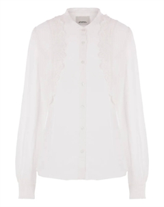 Шелковая рубашка с вышивкой, белый Isabel marant