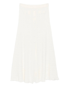 Юбка-клеш с пуговицами спереди, белый Sandro