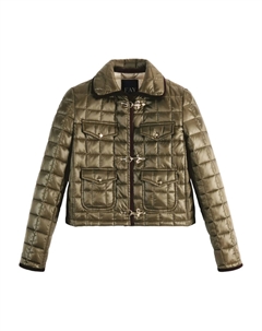 Укороченная стеганая куртка, зеленый Fay
