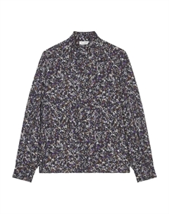 Рубашка с цветочным принтом, синий Marc o'polo