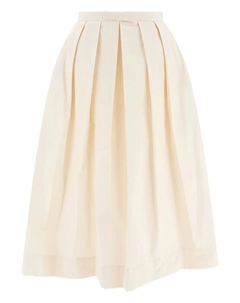 Юбка-плиссе с бантом, нейтральный Sandbeige