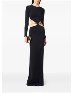 Платье с длинными рукавами и вырезами, черный Elisabetta franchi