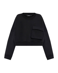 Толстовка с карманом-клапаном, черный Dsquared2