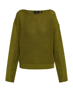 Свитер в рубчик, зеленый Theory