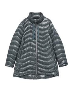 Стеганое пальто с воротником-стойкой, зеленый Herno