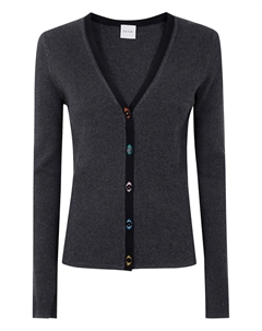 Кардиган в рубчик от, черный Paul smith