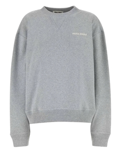 Толстовка с вышитым логотипом, серый Miu miu