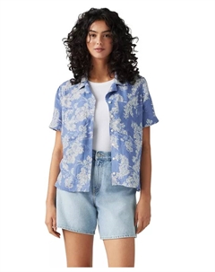 Женская хлопковая рубашка с коротким рукавом Sonny в стиле кэмп, синий Levi's®