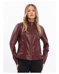 Женская кожаная куртка, красный Furniq uk