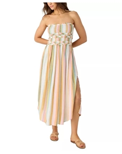 Платье без бретелек в полоску от Juniors Devyn Low Tide, мультиколор O`neill