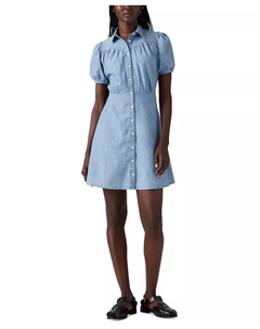 Женское мини-платье Lea из хлопка на пуговицах, синий Levi's®