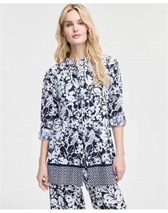 Женская туника с принтом и длинным рукавом, мультиколор Tommy hilfiger