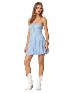 Женское мини-платье Liora Lacey из хлопка, синий Edikted