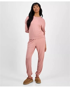 Женский пижамный комплект Gable из персикового трикотажа с брюками-джоггерами, розовый Ugg