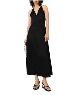 Плетеное платье макси с открытой спиной, черный Maje