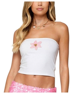 Лиф-труба Luli с цветочным бисером, белый Edikted