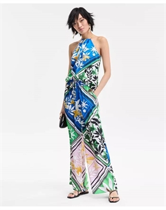 Женские укороченные брюки-клеш с принтом, белый I.n.c. international concepts