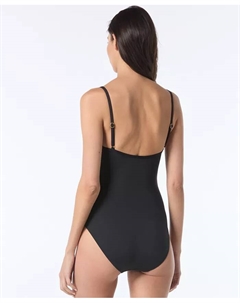 Женский купальник-боди Colorblocked Cutout One-Piece с цветными блоками и вырезами, мультиколор Vince camuto